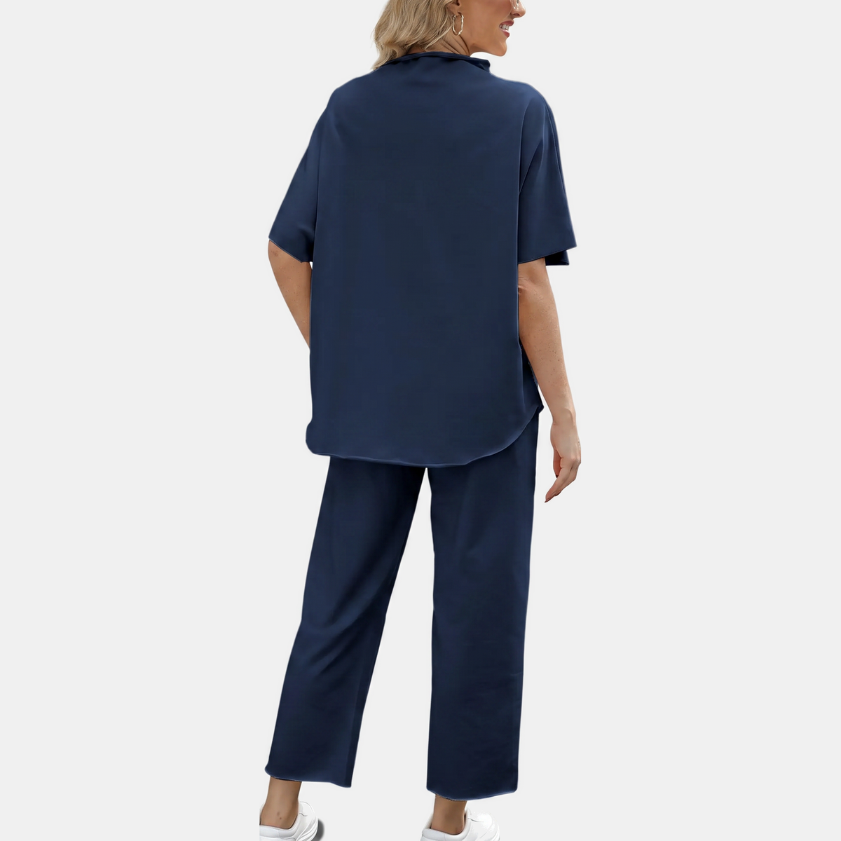 The Everyday Wide-Leg Mock Neck Set