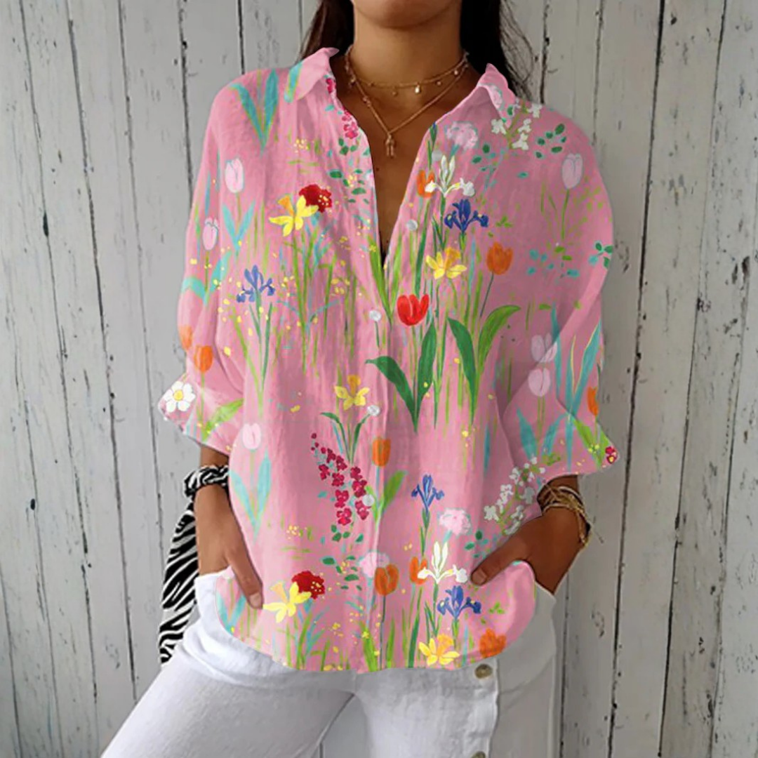 CLARA™ - ELEGANT FLORAL BLOUSE