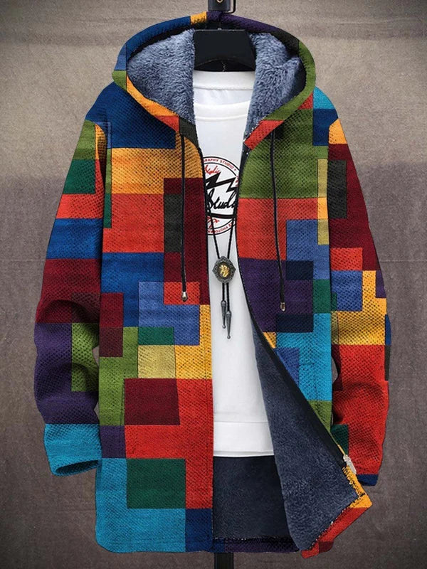 Francine | Hoodie in Mosaic Blocks
