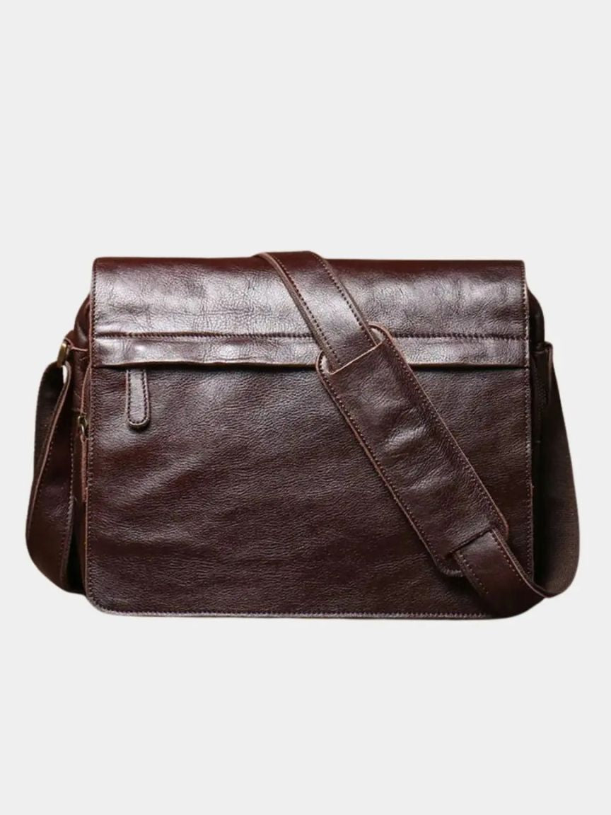 Classic Leather Messenger Bag