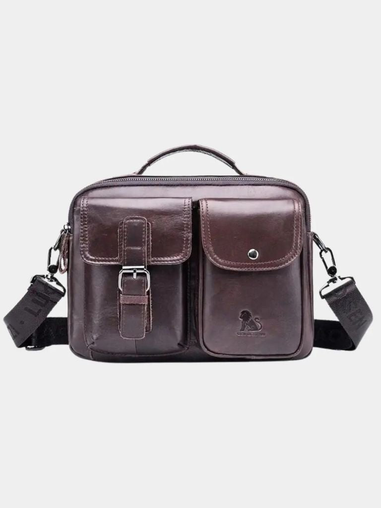 Retro Leather Square Shoulder Bag