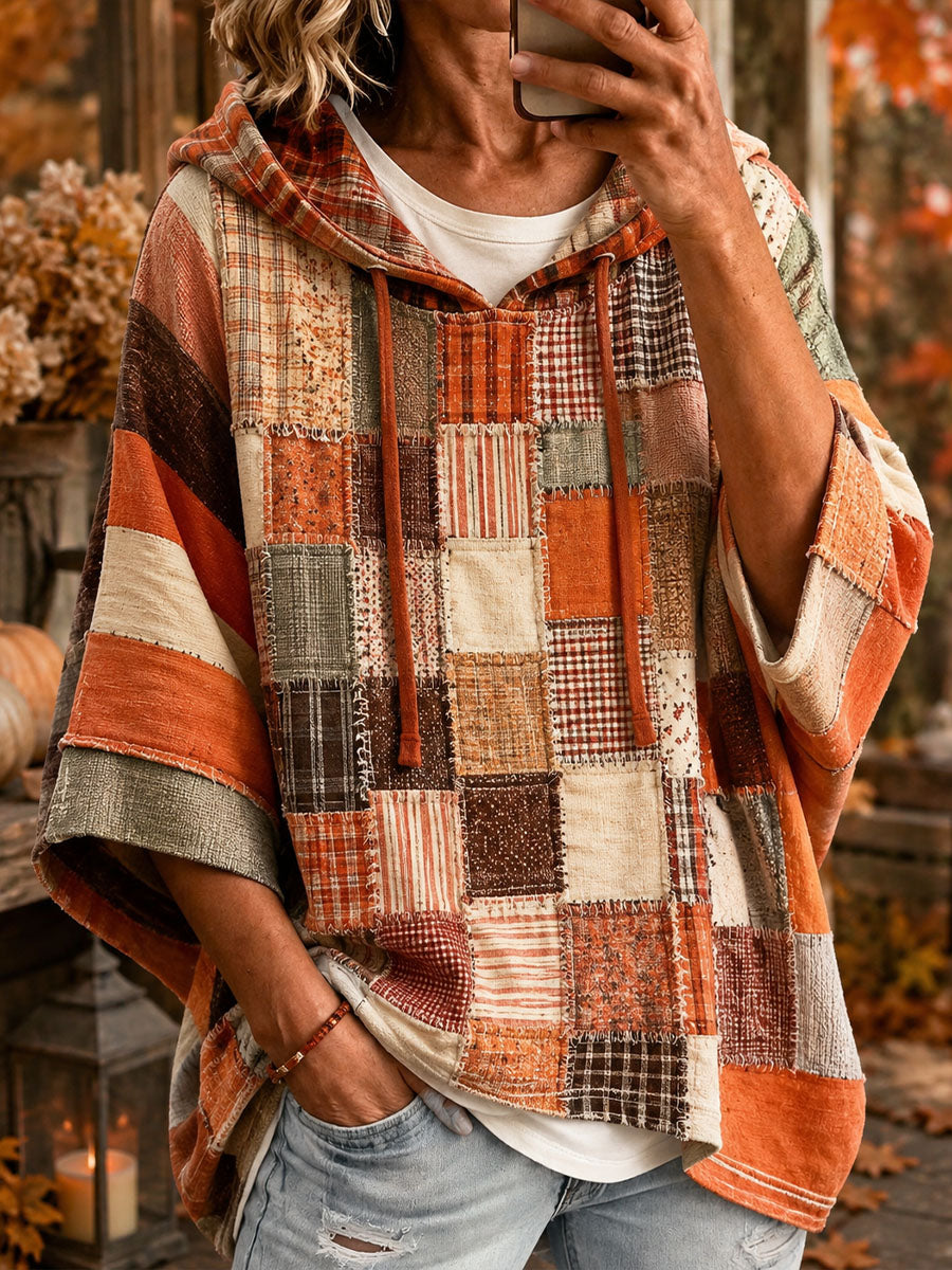 Roxana | Artistic Patchwork Oversized Hoodie