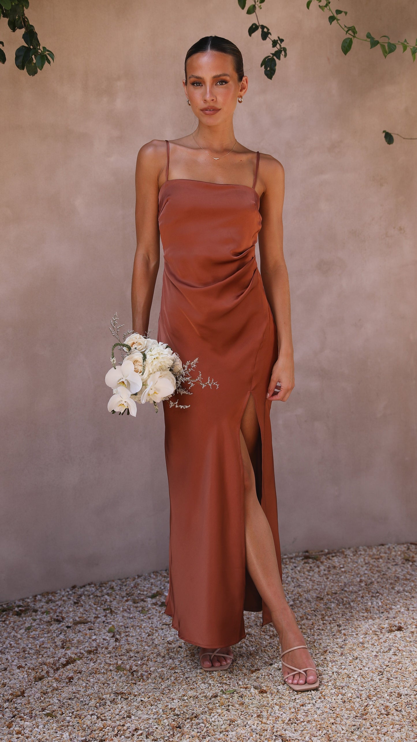 Ilana - Maxi Dress in Copper Color