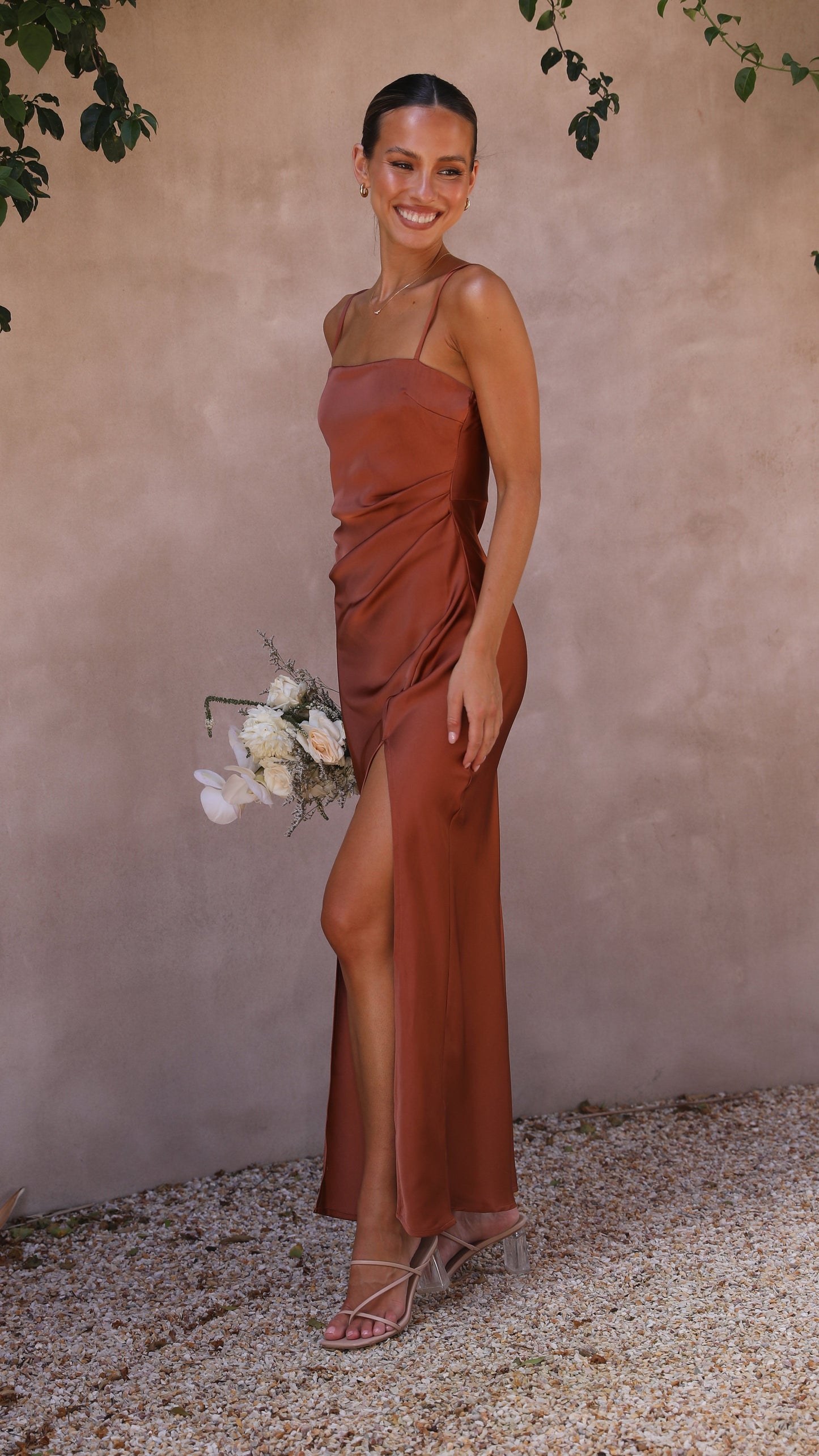 Ilana - Maxi Dress in Copper Color