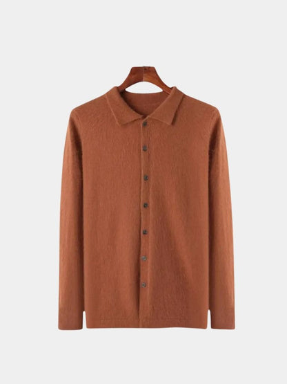 100% Cashmere Polo Cardigan
