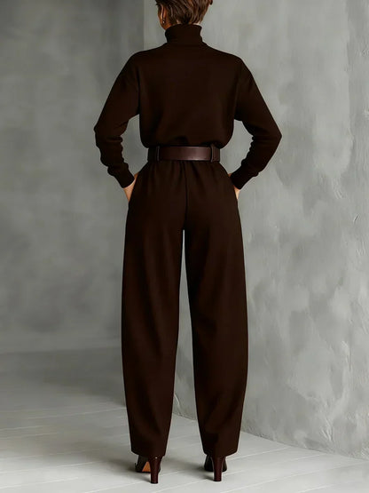 Juliet -Turtleneck & Straight Leg Pants Set