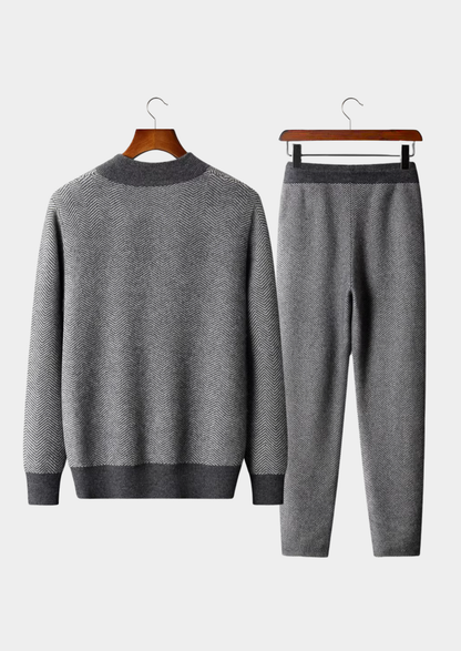 100% MERINO WOOL PATTERNED SET