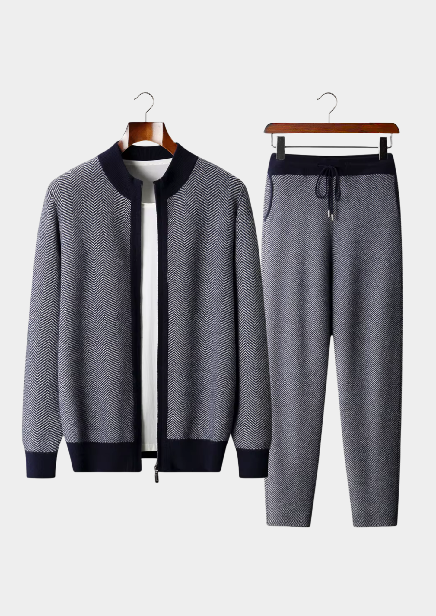 100% MERINO WOOL PATTERNED SET