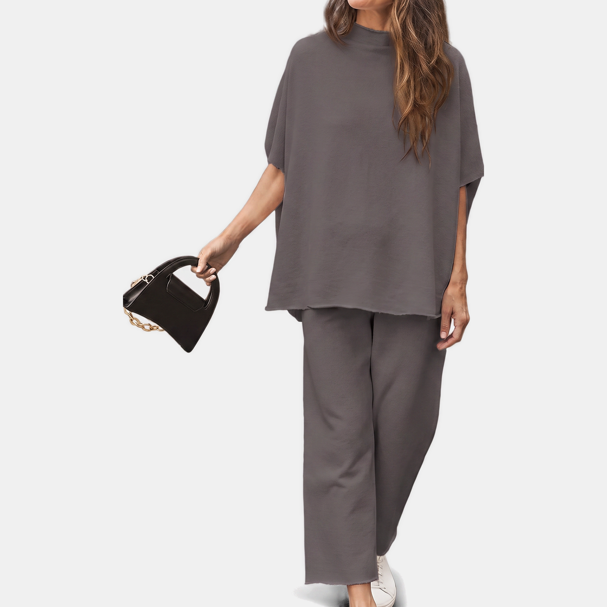 The Everyday Wide-Leg Mock Neck Set