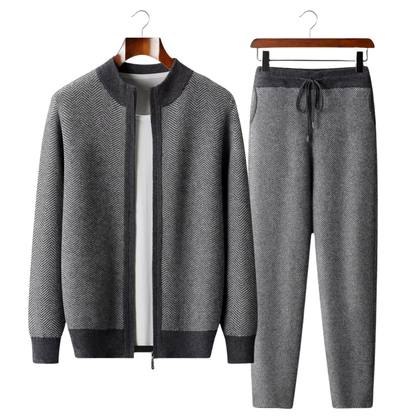 100% MERINO WOOL PATTERNED SET