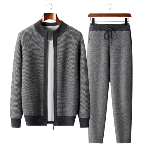 100% MERINO WOOL PATTERNED SET