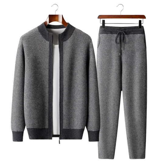 100% MERINO WOOL PATTERNED SET