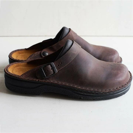 Orthopedic Leather Slippers
