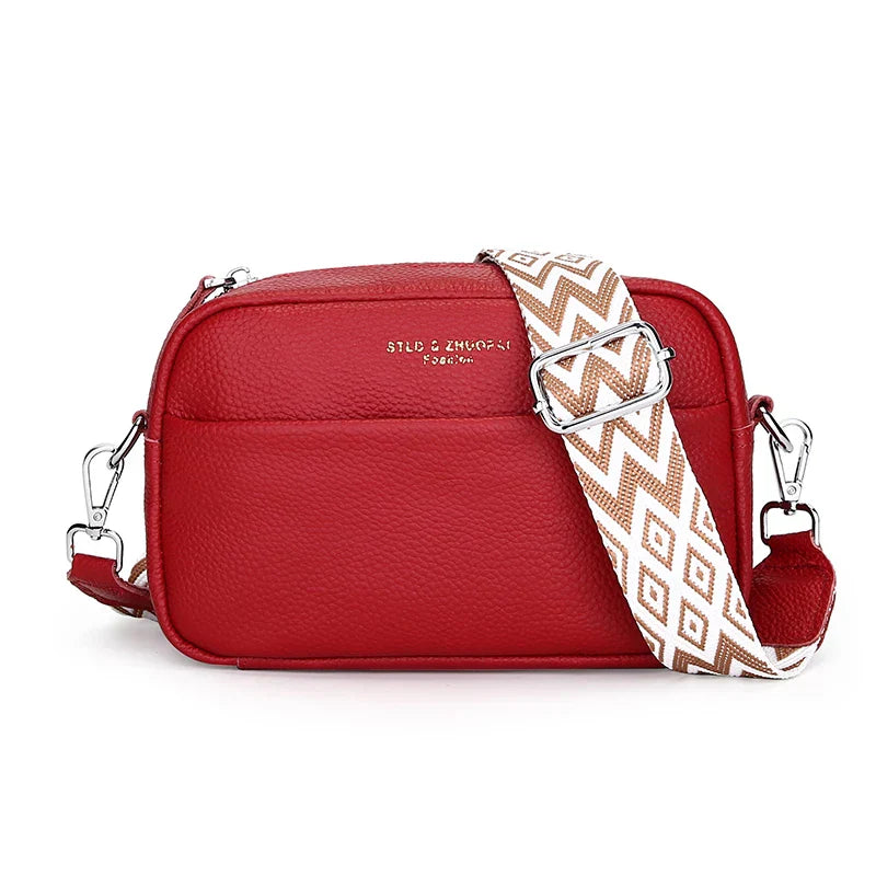"Velours d'Or Billie" Leather Shoulder Bag