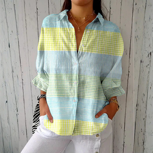 HOLLY™ - ELEGANT GINGHAM CHECK BLOUSE