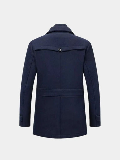 Aristocratic Black Wool Coat