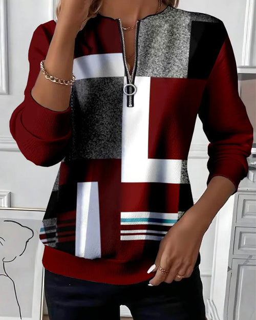 Laila | Casual Half-Zip Sweatshirt