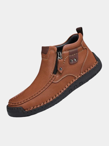Bold Leather Ankle Boots