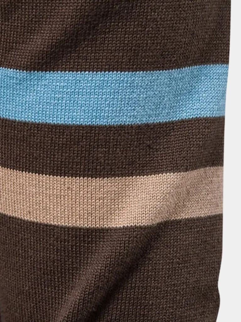 Cardigan Sweater with Zip and Stand-Up Collar
