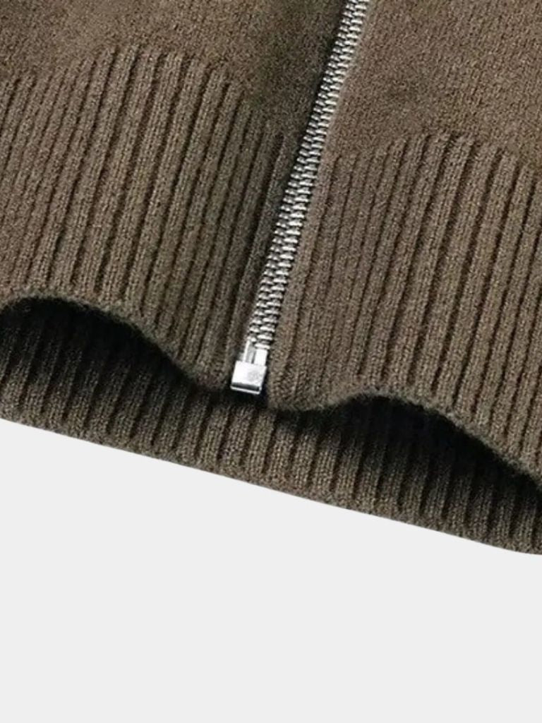 Cashmere Sweater with Zip