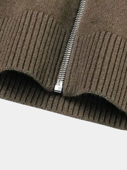 Cashmere Sweater with Zip