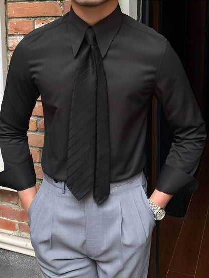 Elegant Shirt with Blade Collar