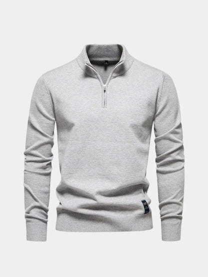 Basic Sweater with Quarter Zip