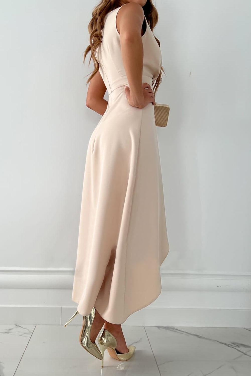 Femke - Wrap Dress with V-Neck and Slit