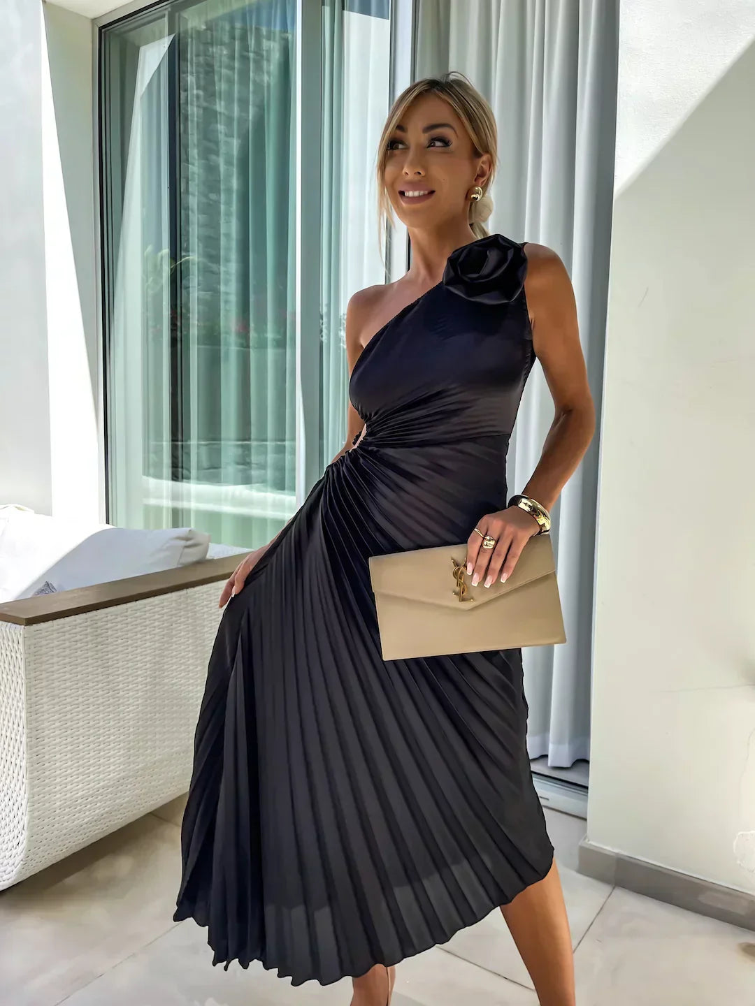 Lizbeth - Dress with Floral Sleeves