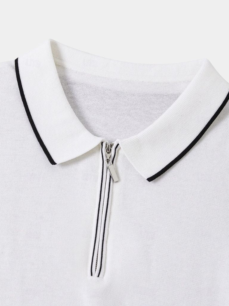 Polo Elite in Ivory with Long Sleeves