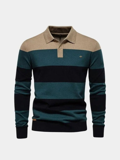 Sweater with Colourful Half-Zip