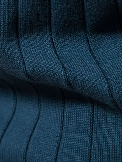 Zip-Up Jacquard Knit Cardigan