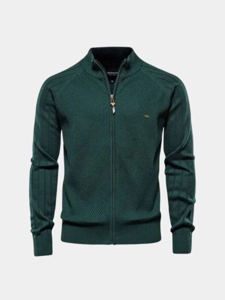 Knitted Cardigan with Zip