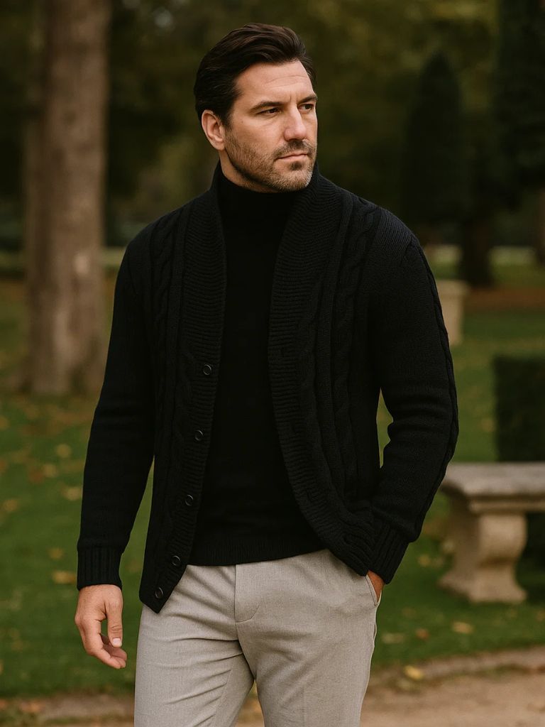 Men's Elegant Knitted Cardigan