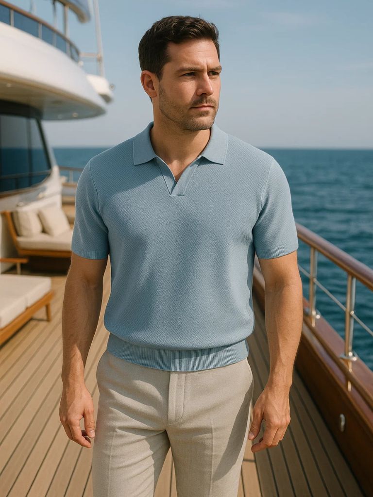 Old Money Cotton Polo Shirt
