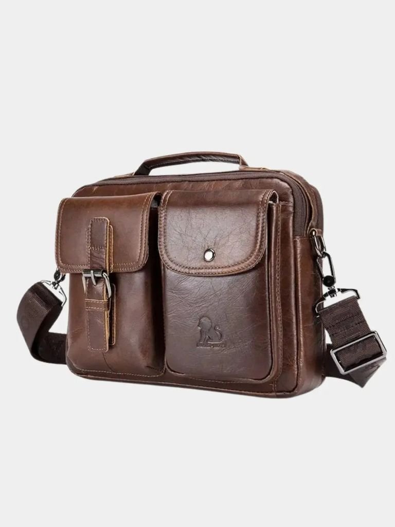 Retro Leather Square Shoulder Bag