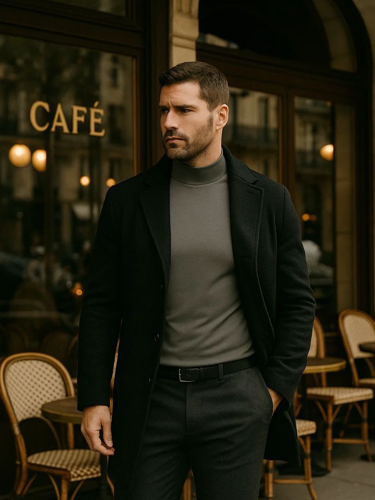 Solid Casual Turtleneck Top