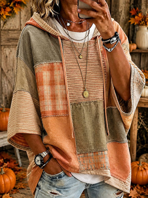 Cristina | Autumn Patchwork Oversized Hoodie