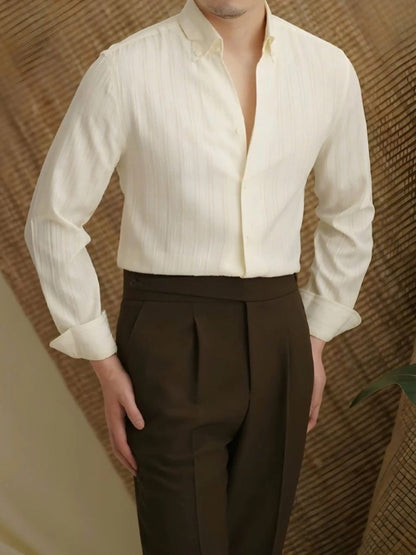 Striped Button-Up Shirt