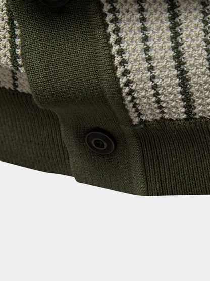 Striped Knit Polo