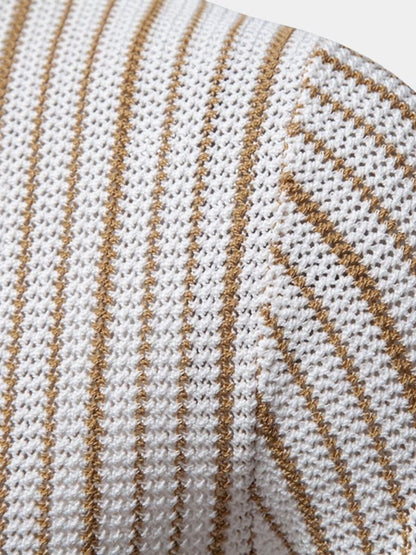 Striped Knit Polo