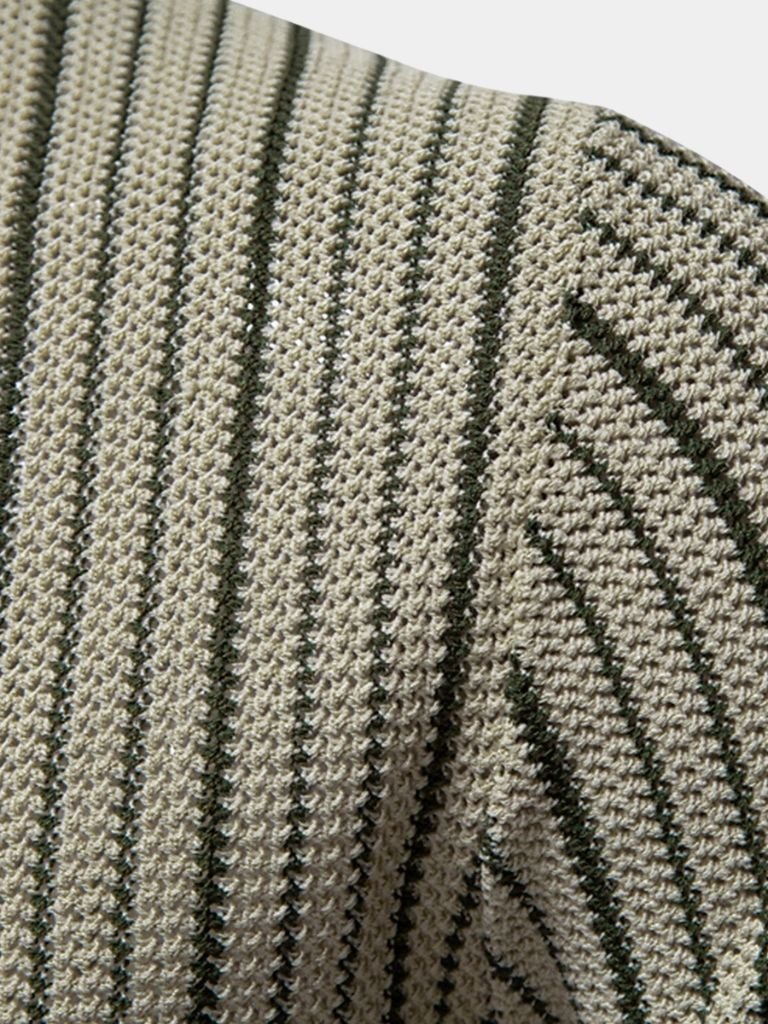 Striped Knit Polo