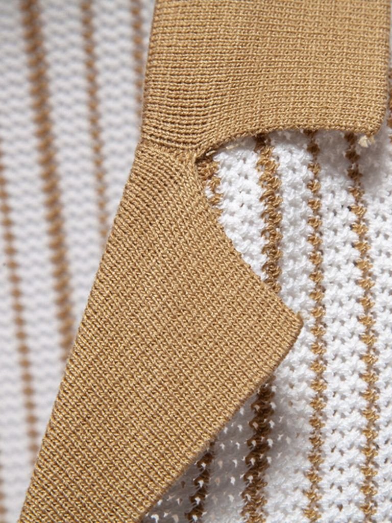 Striped Knit Polo