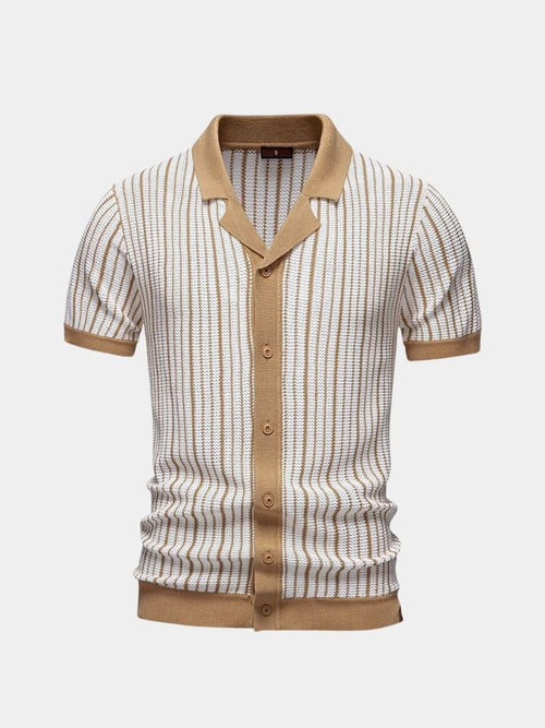 Striped Knit Polo