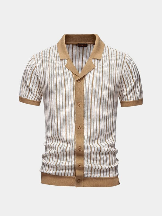 Striped Knit Polo