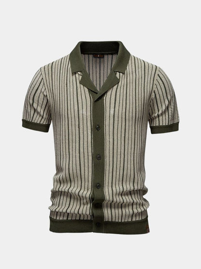 Striped Knit Polo