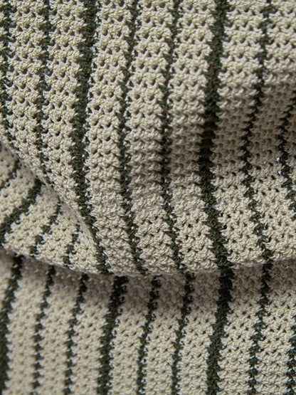 Striped Knit Polo