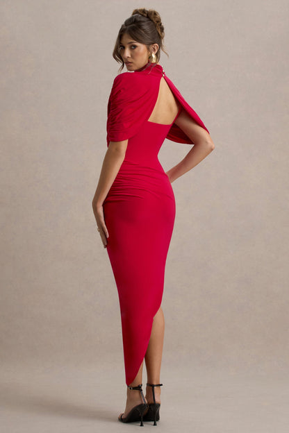 Taylor - Asymmetrical, Twisted Maxi Dress