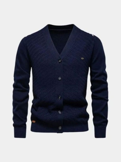 Knitted Cardigan with V-Neck