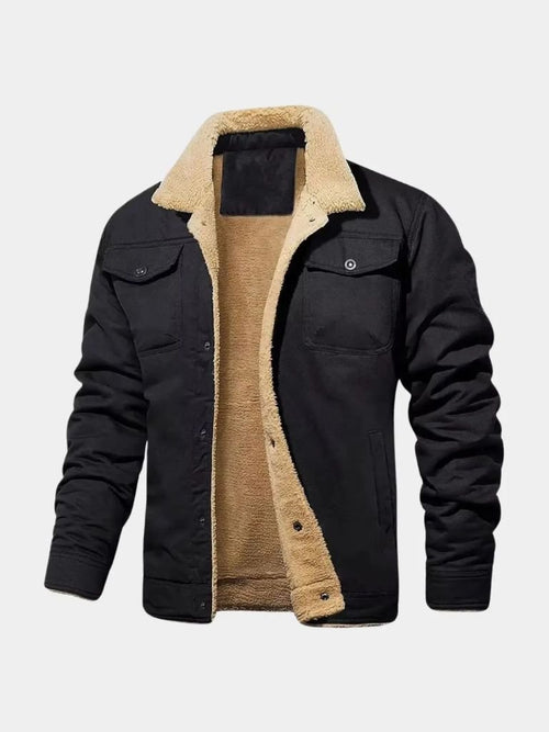 Vintage Fleece Bomber Jacket